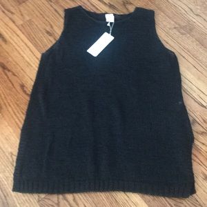 Eileen Fisher Black Bateau Shell
